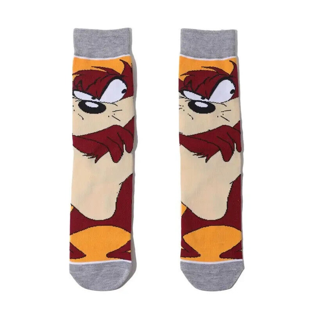 Looney Tunes Taz Cartoon Character Unisex Crew Socks